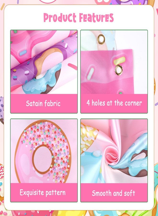 Serencatcher Donut Toss Game Banner with 3 Bean Bags Donut Bean Bag Toss Games Backdrop Background for Donut Party Games Donut Birthday Baby Shower Party Decorations Supplies - Image 3