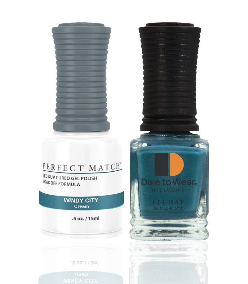 Lechat Perfect Match Gel Nail Polish 15ml Soak Off Long Lasting High Shine UV LED Gel Non Toxic Easy Application Wide Color Range for Manicure and Pedicure Windy City PMS142