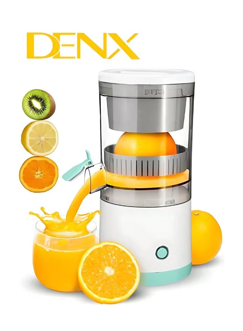Denx Electric Citrus Juicer, Hands-Free Portable USB Charging Powerful Electric Juicer Cordless Fruit Juicer, Multi functional 1-Button Easy Press Lemon Orange Squeezer Machine for Kitchen - Image 1