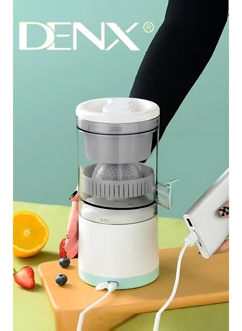 Denx Electric Citrus Juicer, Hands-Free Portable USB Charging Powerful Electric Juicer Cordless Fruit Juicer, Multi functional 1-Button Easy Press Lemon Orange Squeezer Machine for Kitchen - Image 3