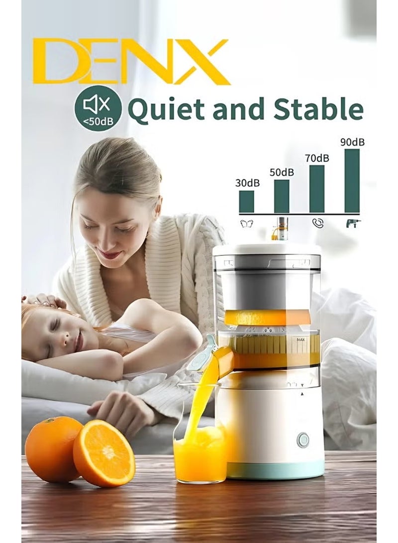 Denx Electric Citrus Juicer, Hands-Free Portable USB Charging Powerful Electric Juicer Cordless Fruit Juicer, Multi functional 1-Button Easy Press Lemon Orange Squeezer Machine for Kitchen - Image 5