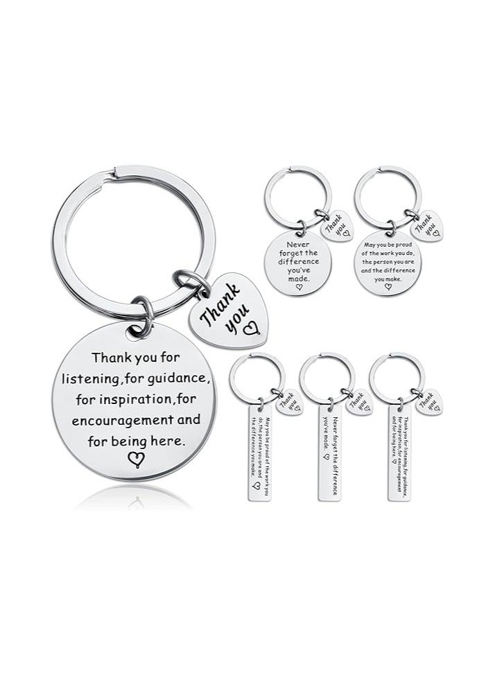Oasisgalore 6-Piece Thank You Gifts – Appreciation Keychains for Coworkers, Nurses, Teachers, and More  - Image 1