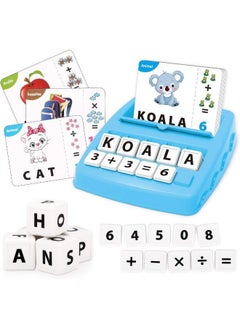 Generic Kids Educational Toys Matching Letter Game, Alphabet and Math Puzzle Game with Flash Cards,Board Game for Kid to Learn Numbers and Spelling Words,Toy Gifts for 3-6 Year Old  - Image 1