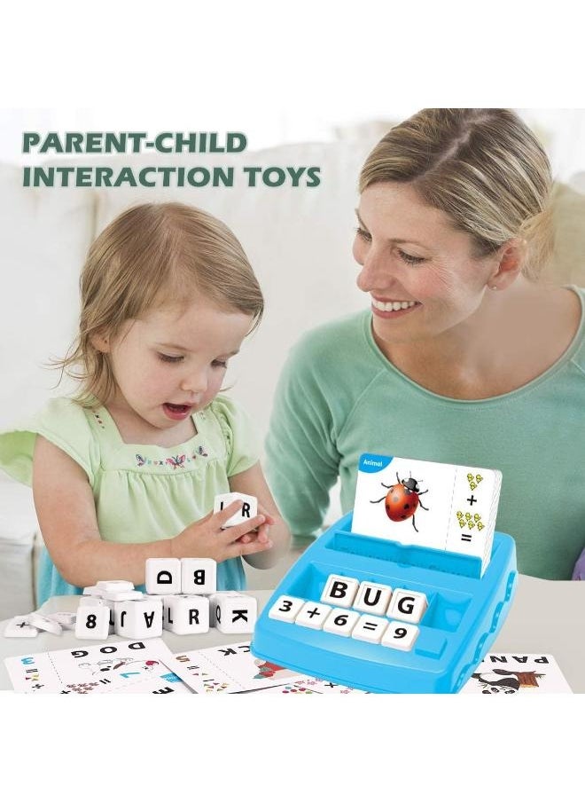 Generic - Kids Educational Toys Matching Letter Game, Alphabet and Math Puzzle Game with Flash Cards,Board Game for Kid to Learn Numbers and Spelling Words,Toy Gifts for 3-6 Year Old - Image 1