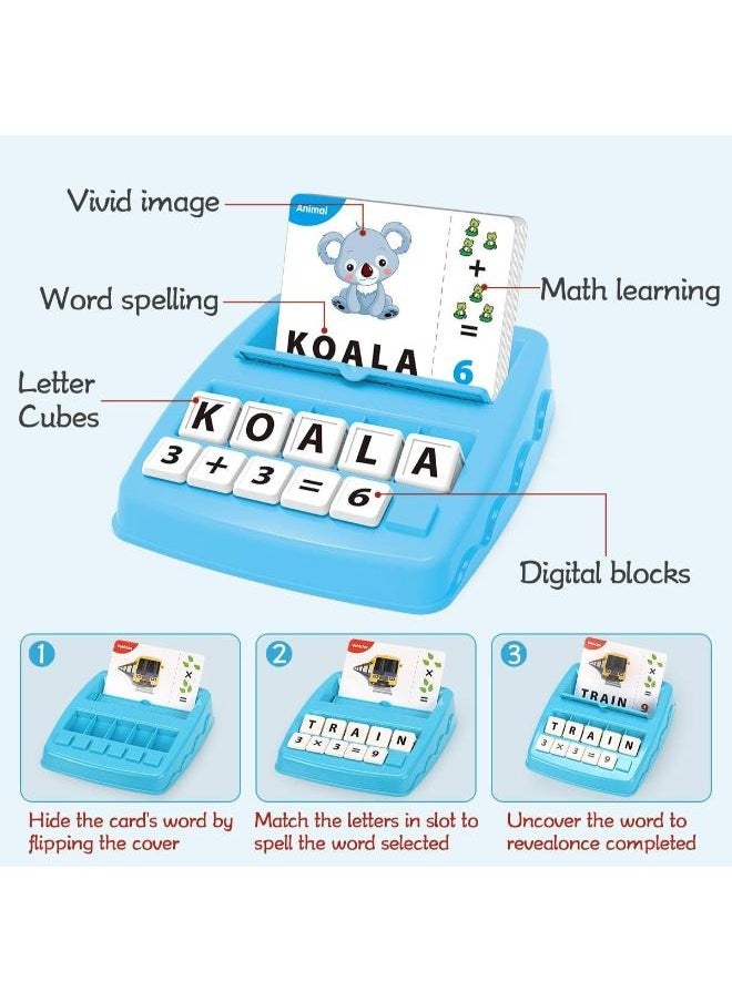 Generic - Kids Educational Toys Matching Letter Game, Alphabet and Math Puzzle Game with Flash Cards,Board Game for Kid to Learn Numbers and Spelling Words,Toy Gifts for 3-6 Year Old - Image 1