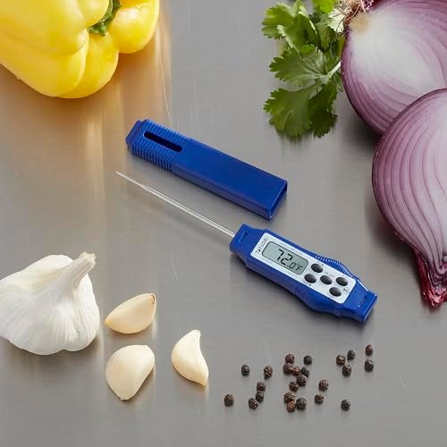 Taylor ترمومتر طعام رقمي مضاد للماء تايلور 9877FDA، بطول ساق 2.81 بوصة مع مسبار بقطر 1.5 مم موصى به من إدارة الغذاء والدواء، معتمد من NSF، أزرق - Image 2