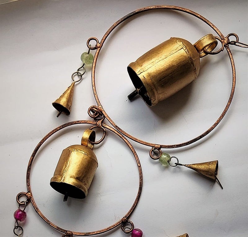 MIRAMAYEE Array of Bells Antique Gold Hanging - Image 3