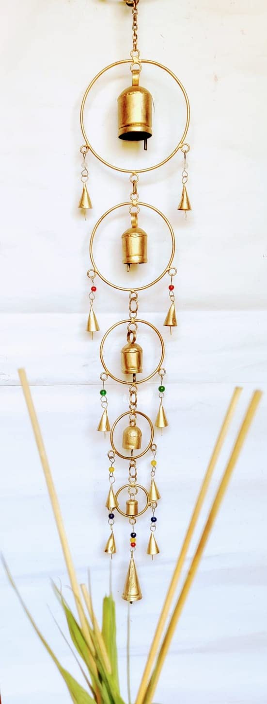 MIRAMAYEE Array of Bells Antique Gold Hanging - Image 4