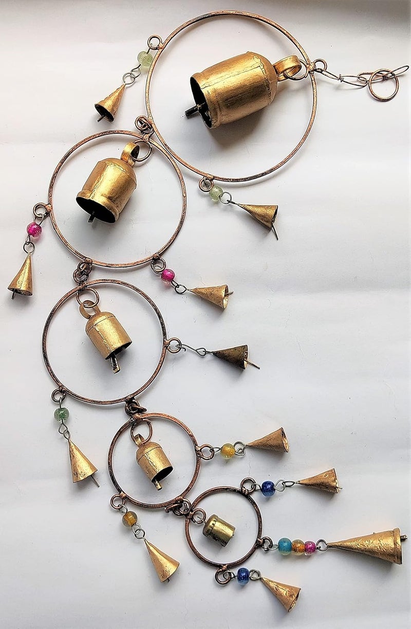 MIRAMAYEE Array of Bells Antique Gold Hanging - Image 1