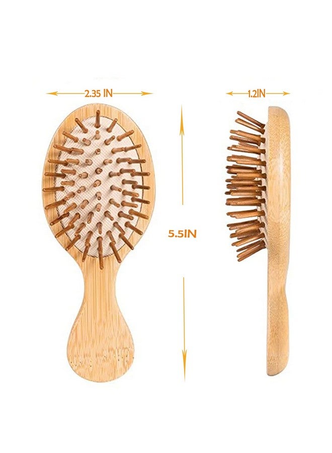 Sofmild Mini Travel Bamboo Hair Brush For Women/Men/Kids Antistatic Small Detangling Brush Glide Through Tangles With Ease - Image 2