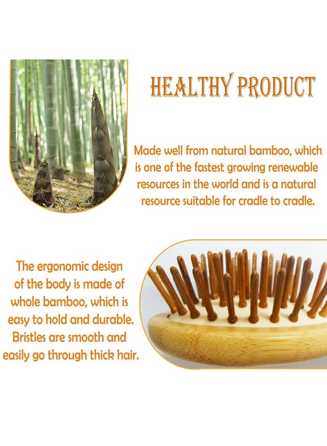 Sofmild Mini Travel Bamboo Hair Brush For Women/Men/Kids Antistatic Small Detangling Brush Glide Through Tangles With Ease - Image 5