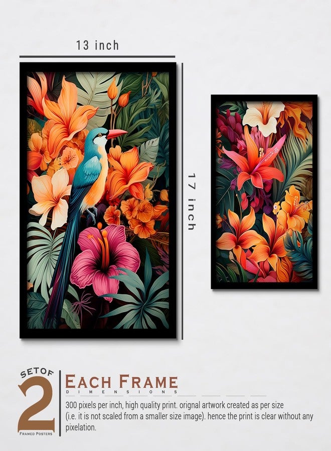 ARTELLY Wall Decor Aesthetic Paintings For Living Room Bedroom, Paintings For Home/Wall Decoration - Decorative Poster Frames For Bedroom Wall Decors (Set of 2) (Large, Modern Art 5) - Image 2