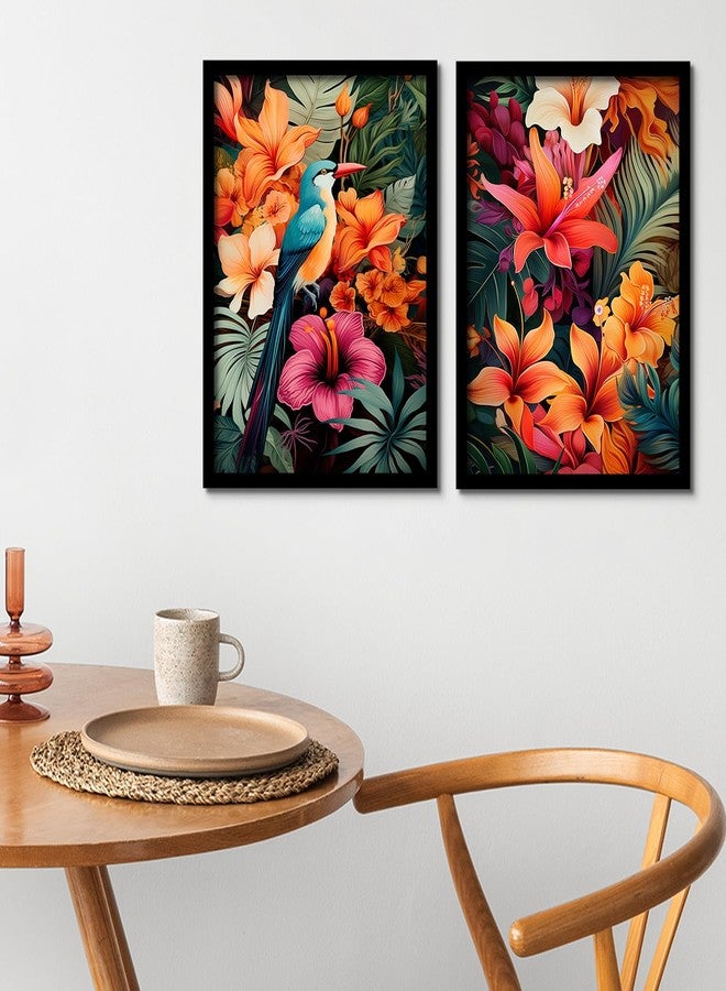 ARTELLY Wall Decor Aesthetic Paintings For Living Room Bedroom, Paintings For Home/Wall Decoration - Decorative Poster Frames For Bedroom Wall Decors (Set of 2) (Large, Modern Art 5) - Image 3