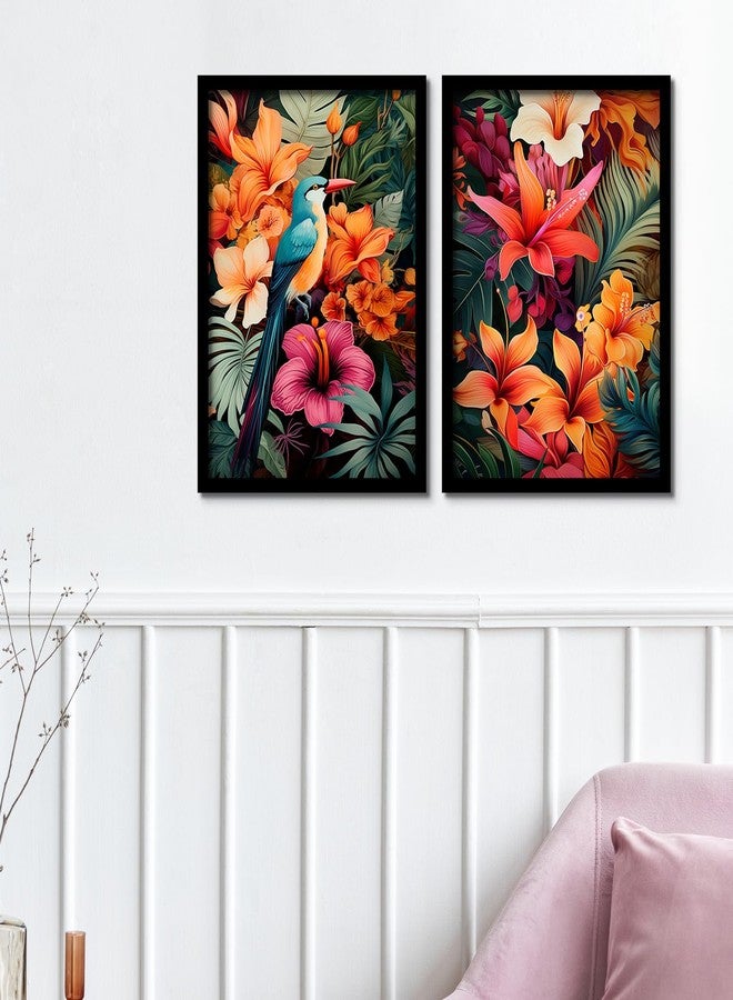 ARTELLY Wall Decor Aesthetic Paintings For Living Room Bedroom, Paintings For Home/Wall Decoration - Decorative Poster Frames For Bedroom Wall Decors (Set of 2) (Large, Modern Art 5) - Image 5