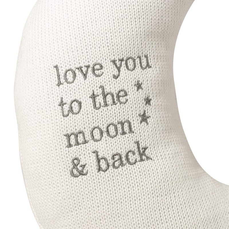Lillian Rose White Star and Gray Moon Nursery Pillow Set - Image 4