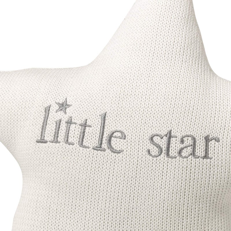 Lillian Rose White Star and Gray Moon Nursery Pillow Set - Image 5
