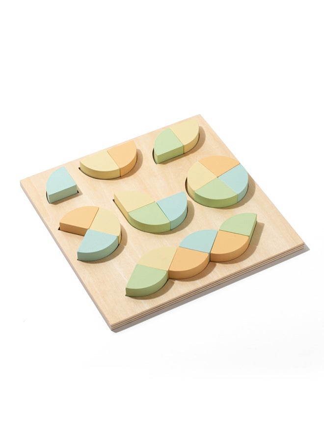 Products Geometric Puzzle Jigsaw Puzzle Wooden Shape Building Blocks Montessori Early Education Children's Educational Toys-Color:Style 1 - Image 1