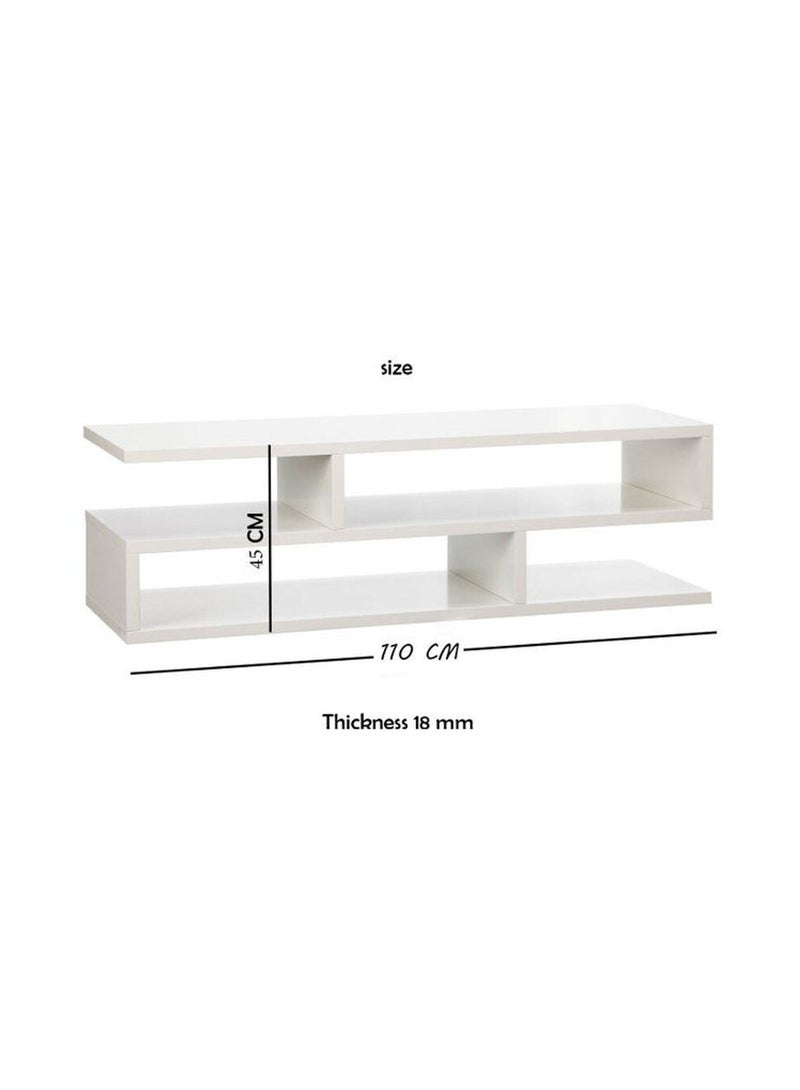 وبلك جزامة خشبية حديثة بيضاء - Image 2