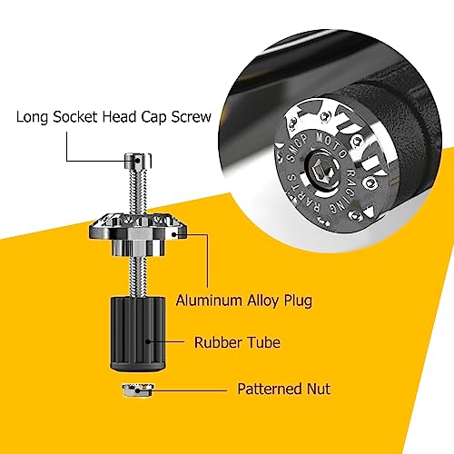 Zufoty 2PCS Universal Motorcycle Bar End Plug, Aluminum Alloy Handlebar Grip End Caps, 7/8" 22mm Moto Grips Ends Replacement for Kawasaki, Suzuki, Yamaha, Ducati Motorbike Dirt Bike Scooters - Image 3