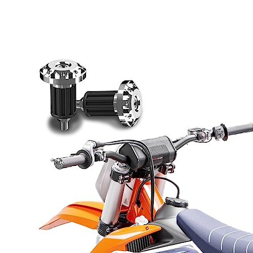 Zufoty 2PCS Universal Motorcycle Bar End Plug, Aluminum Alloy Handlebar Grip End Caps, 7/8" 22mm Moto Grips Ends Replacement for Kawasaki, Suzuki, Yamaha, Ducati Motorbike Dirt Bike Scooters - Image 1