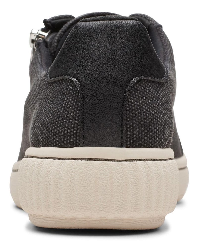 Clarks Women's Caroline Echo Canvas Side Zip Fashion Sneaker, Black, 8.5 - Image 2