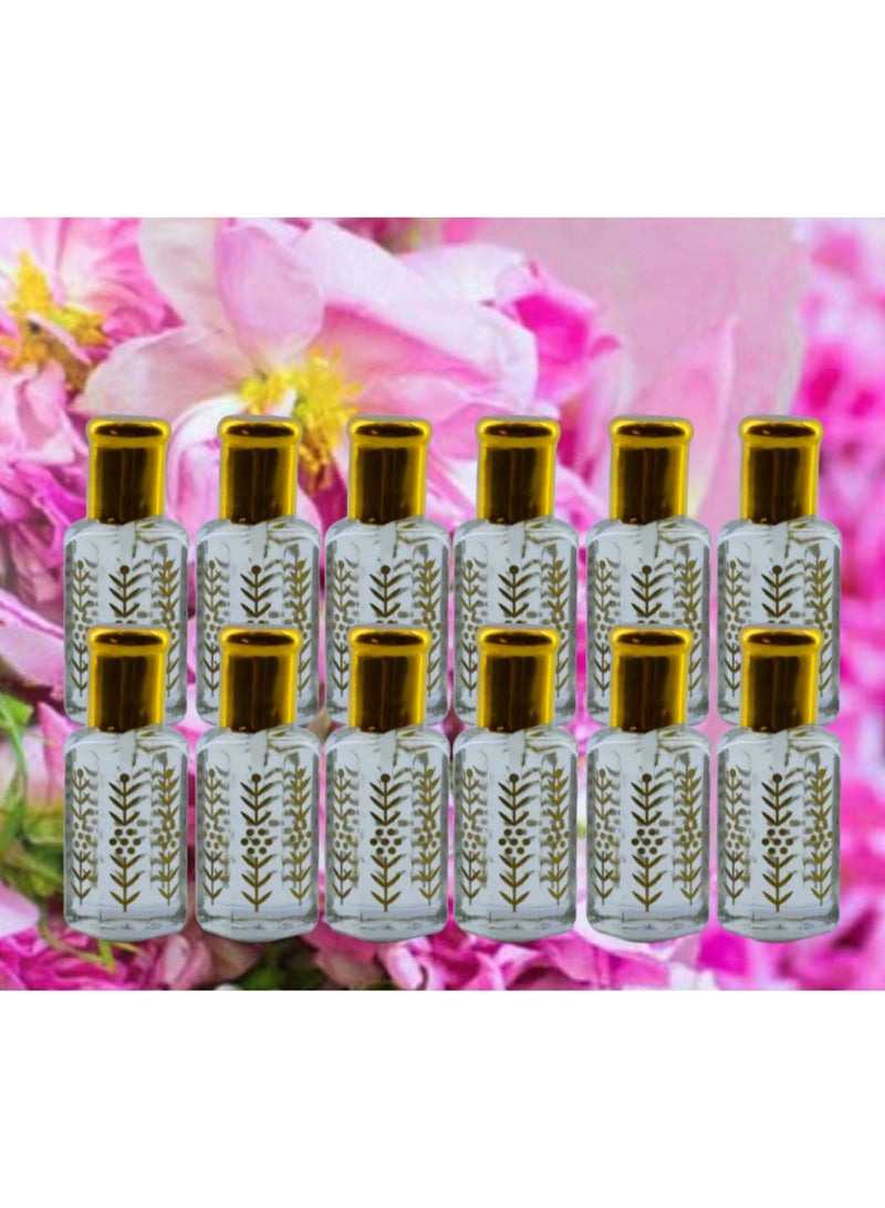 12 قطع عطر ورد اسطنبول ثابت وفواح عبوة اقتصادية 12 مل