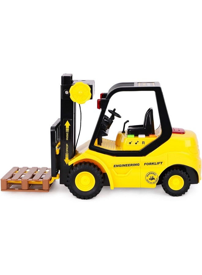 Toyland® 23cm (9") Friction Powered Forklift Pallet Truck - Scale (1:16) - Boys Construction Toy with Lights & Sound - Ages 3+ - Image 4