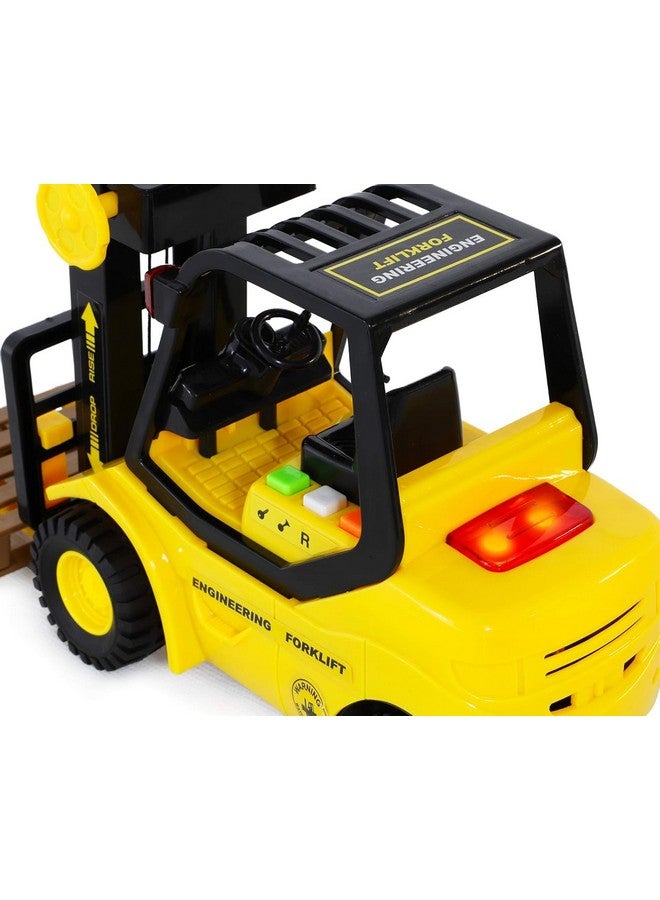 Toyland® 23cm (9") Friction Powered Forklift Pallet Truck - Scale (1:16) - Boys Construction Toy with Lights & Sound - Ages 3+ - Image 3