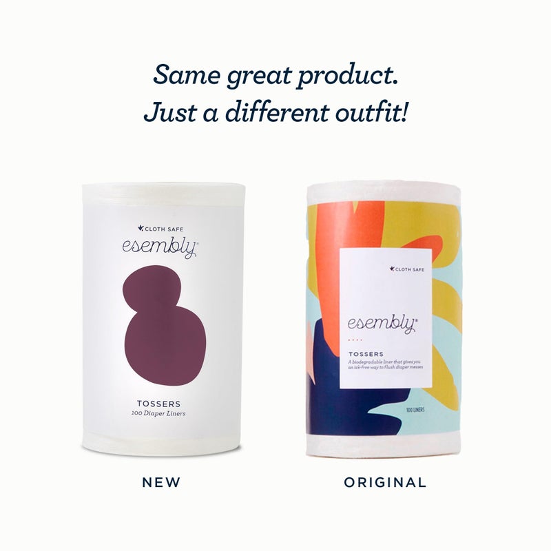 Esembly Tossers â€“ Disposable Bamboo from Viscose Diaper Liners for Cloth Diapers â€“ Earth-Friendly, Fragrance-Free, Chlorine-Free â€“ One Size, 200 Liners (2-Pack of 100-Liner Rolls) - Image 2