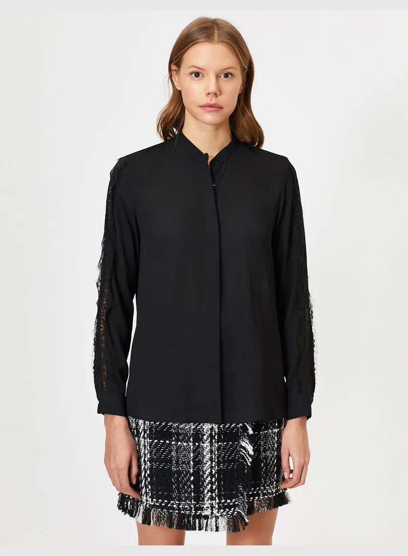 KOTON Lace Detailed Shirt