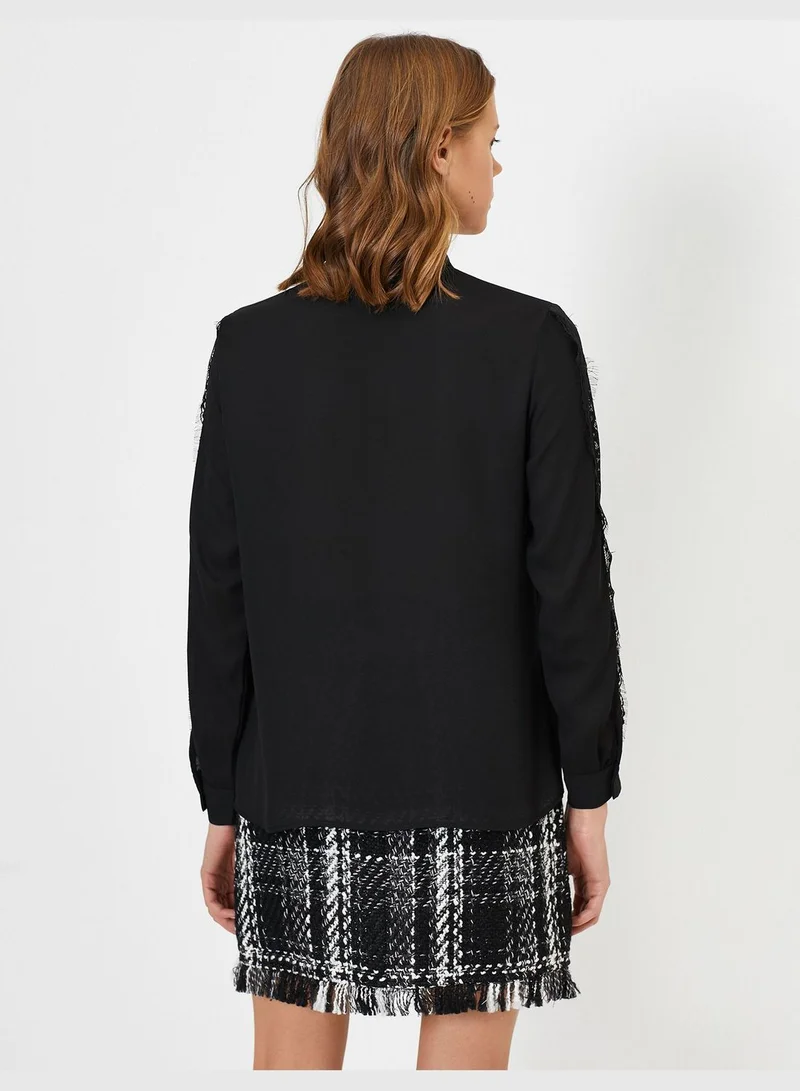 KOTON Lace Detailed Shirt