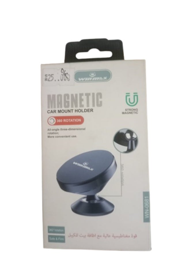 وينماكس حامل جوال مغناطيسي للسيارة من WINMAX – دوران 360° وقوة مغناطيسية عالية - Image 1