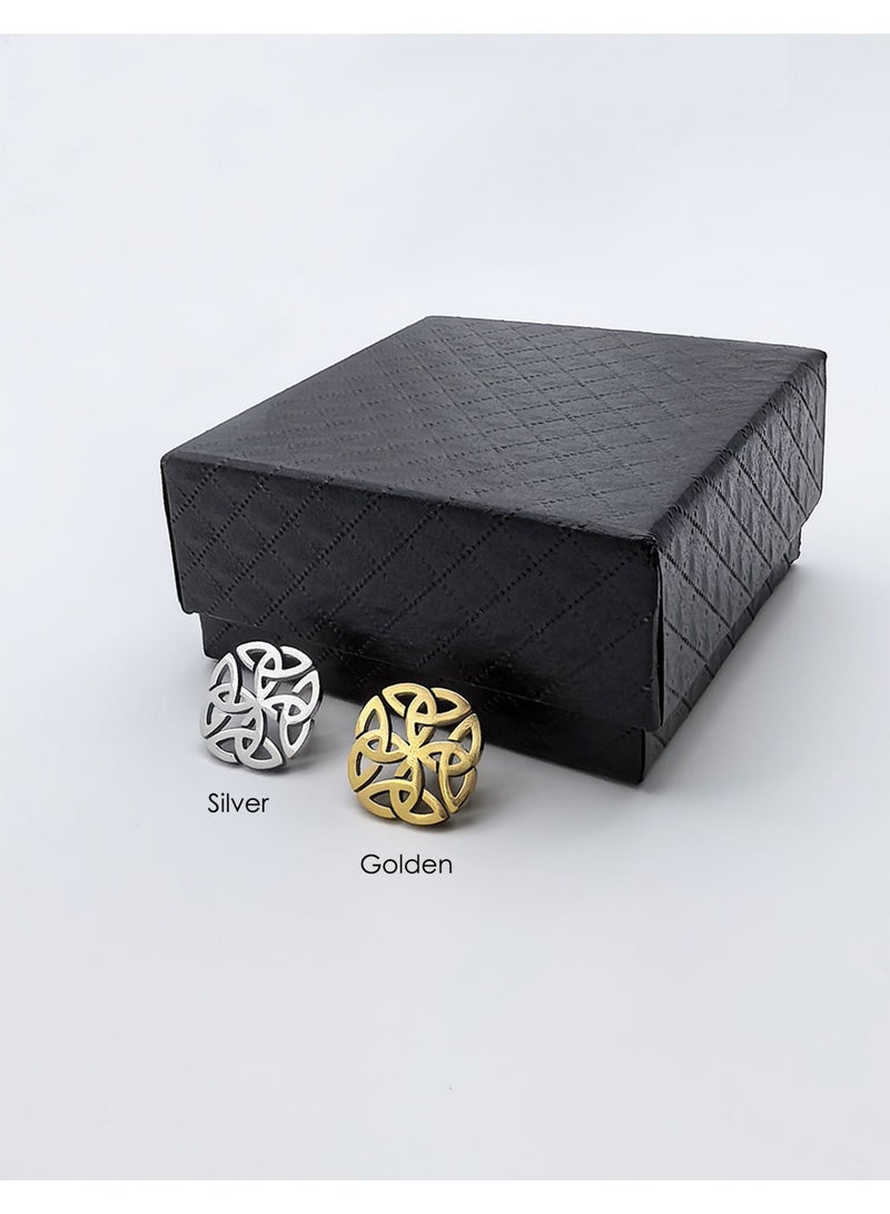 DB Innov. Pin Brooch, 1PC Cutout Geometric Floral Brooch, Premium Stainless Steel Pin Brooch for Women Men Children, Lapel Pins Shirt Collar Brooch Buckle Lapel Pins Badge Suit Clip Accessory for Clothing Bags Jackets Shirts. - Image 4