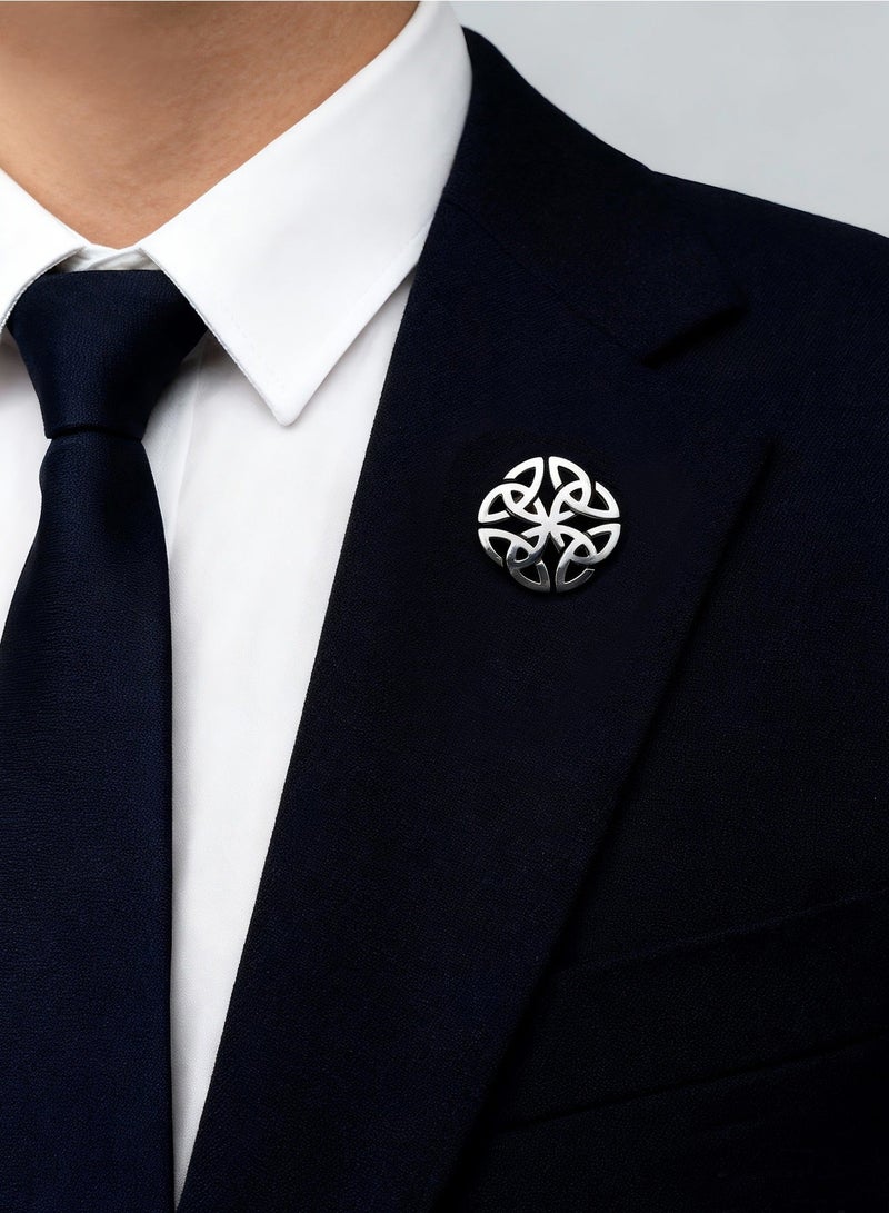 DB Innov. Pin Brooch, 1PC Cutout Geometric Floral Brooch, Premium Stainless Steel Pin Brooch for Women Men Children, Lapel Pins Shirt Collar Brooch Buckle Lapel Pins Badge Suit Clip Accessory for Clothing Bags Jackets Shirts. - Image 2