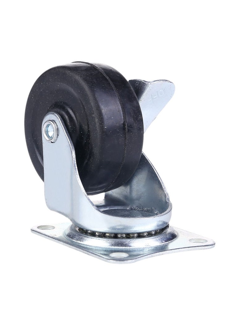 BMB tools 2-Piece 2inch Plastic Caster - Swivel with Brake - Plate - Image 3