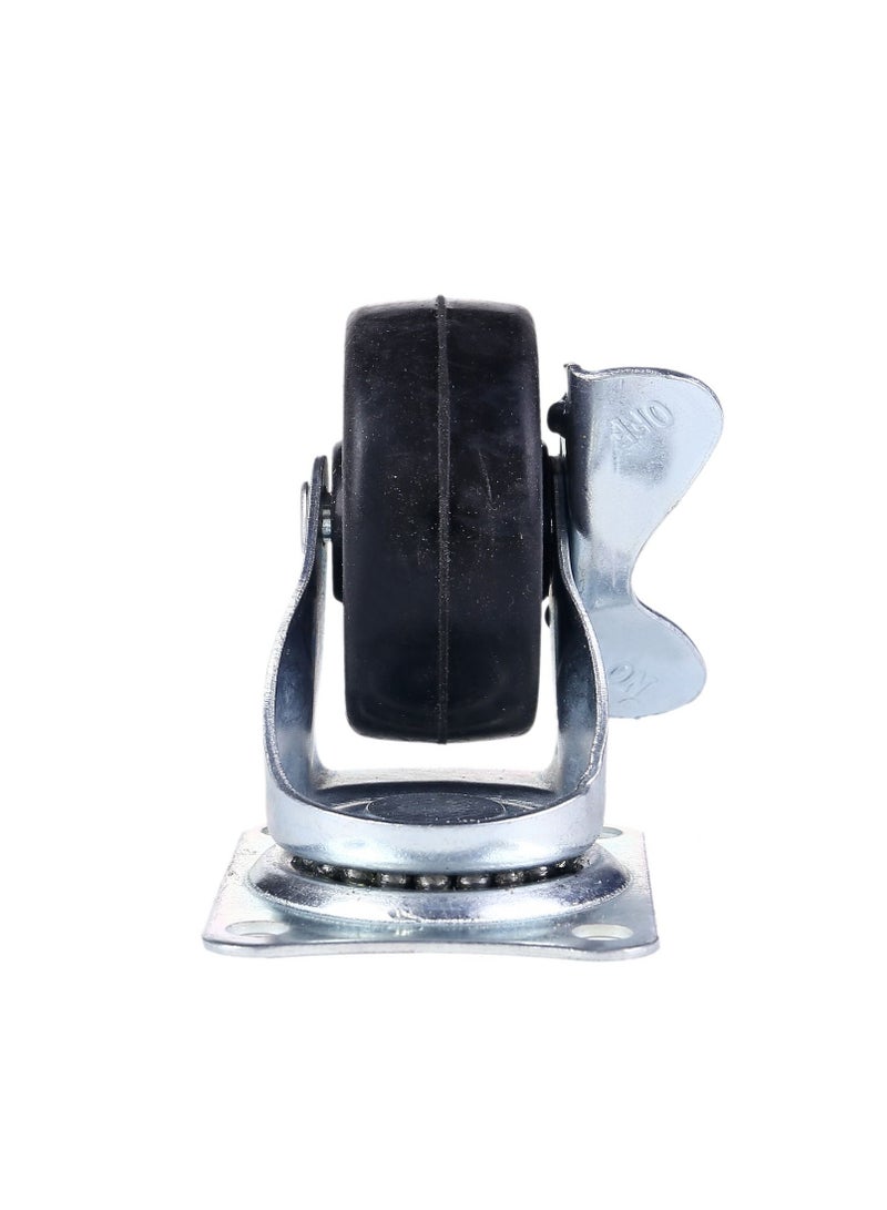 BMB tools 2-Piece 2inch Plastic Caster - Swivel with Brake - Plate - Image 4