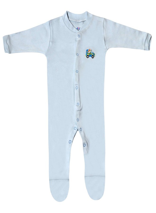 ميني بيري طقم نوم قطني بأكمام طويلة متعدد الألوان من ميني بيري بيبي نيدز للأطفال حديثي الولادة، مناسب للأولاد والبنات، مكون من 3 قطع - Image 5