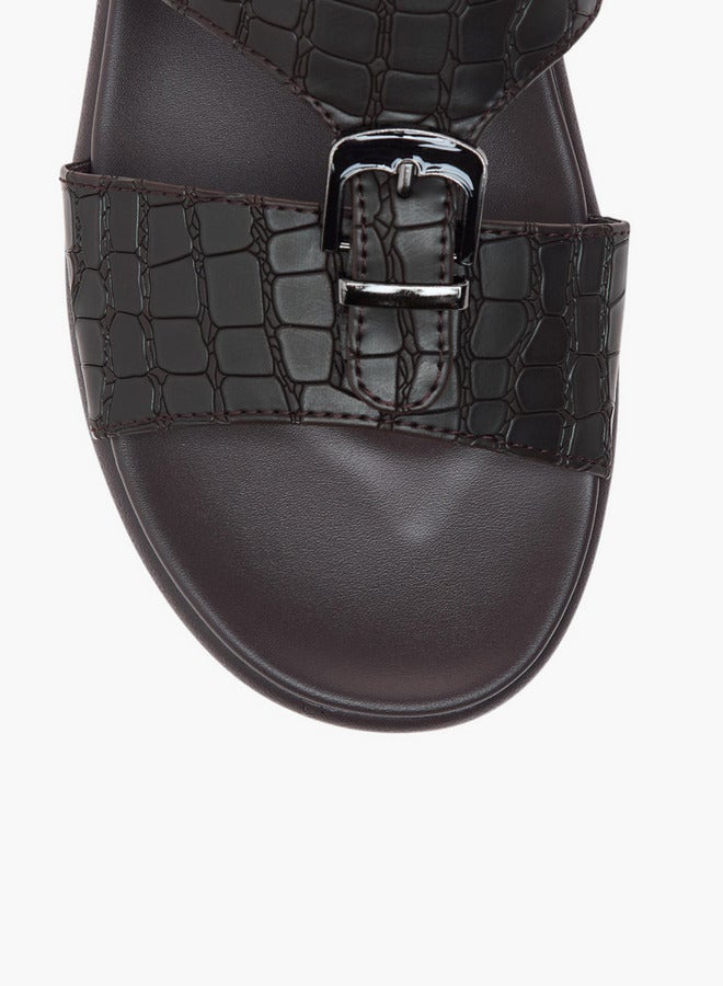 LBL by Shoexpress Buckle Accent Slip-On Arabic Sandals  - Image 3