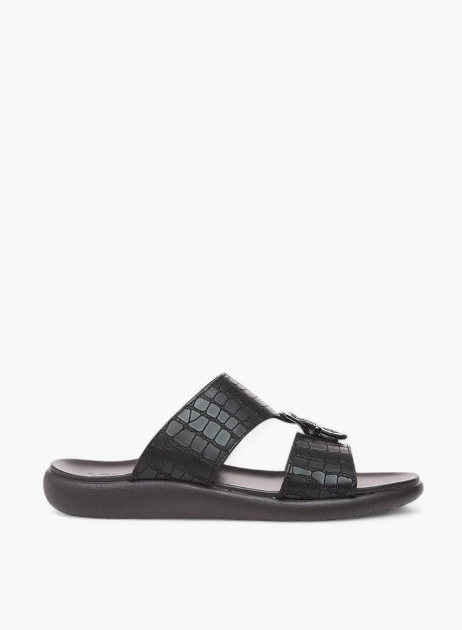 Buckle Accent Slip-On Arabic Sandals