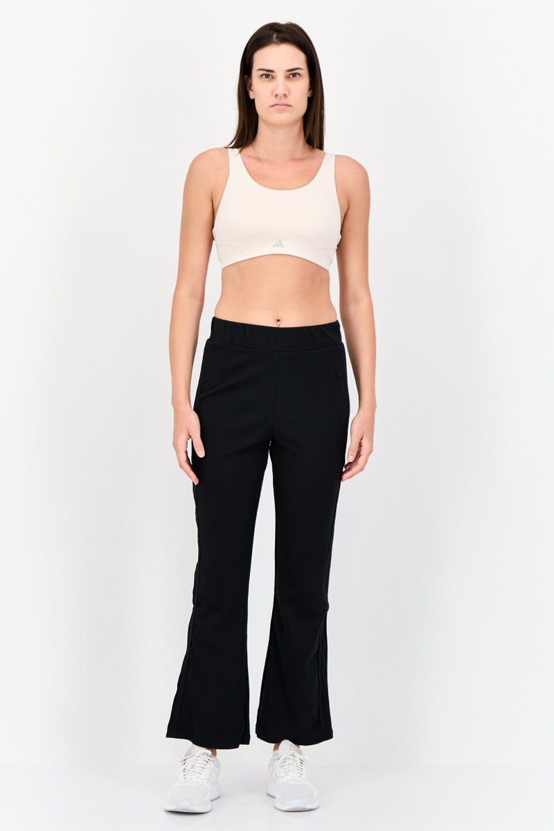 adidas Originals Women Sportswear Fit Outdoor Flare Trouser Pants, Black  - Image 4