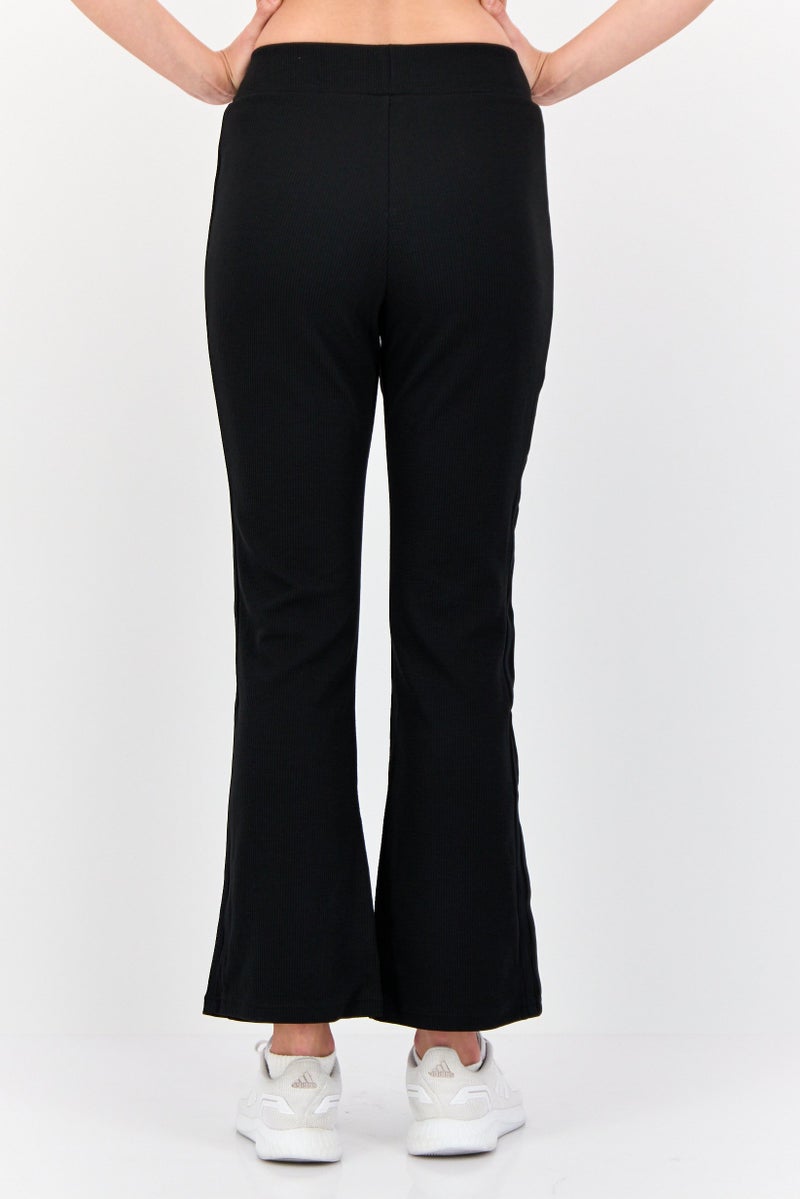 adidas Originals Women Sportswear Fit Outdoor Flare Trouser Pants, Black  - Image 3