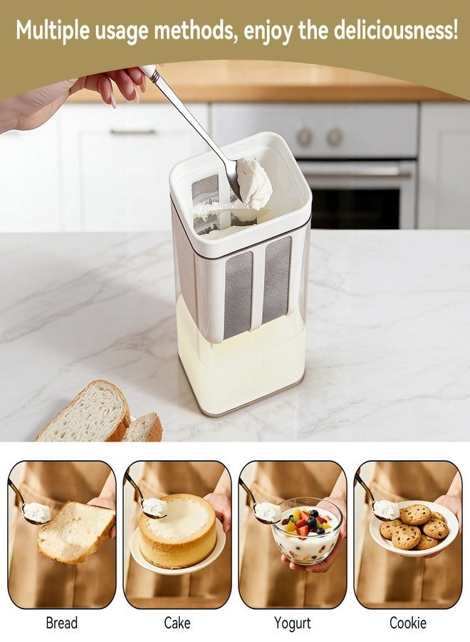Frdhee 1100ML Greek Yogurt Strainer, Ultra Fine Yogurt Strainer, Yoghurt Maker Strainer with Fine Mesh Bag & Lid, Reusable Rice Milk Tea Juicing Food Sieve Strainer - Image 4