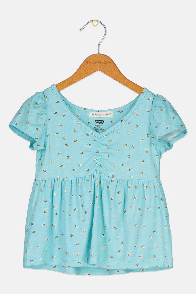 Levi's Kids Girl Floral Print Dress, Multicolor - Image 2