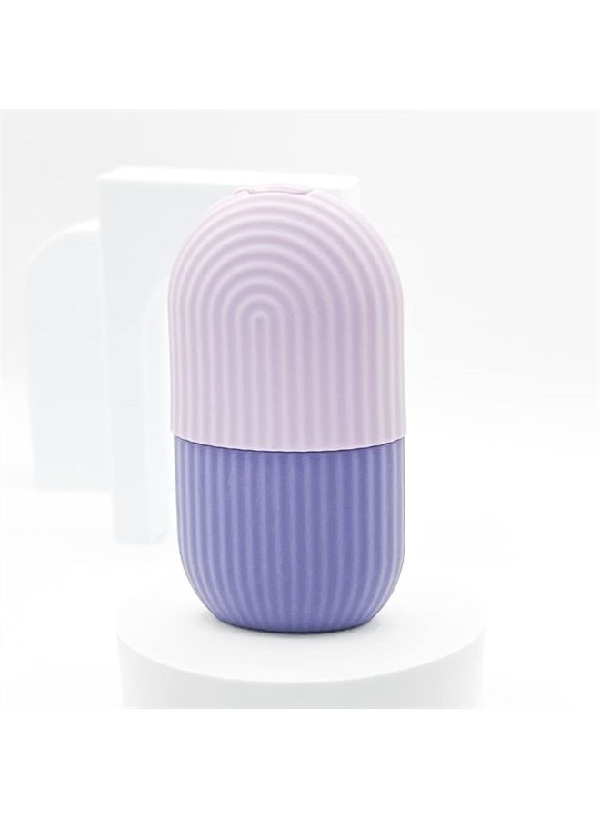 Skin Mantra Ice Roller for Face – Silicone Face Roller Skin Care – Ice Globes Facial Roller for All Skin Types – Contour and Sculpt Massage Tool Ideal for Puffy Eyes, Natural Glow (Purple)  - Image 1