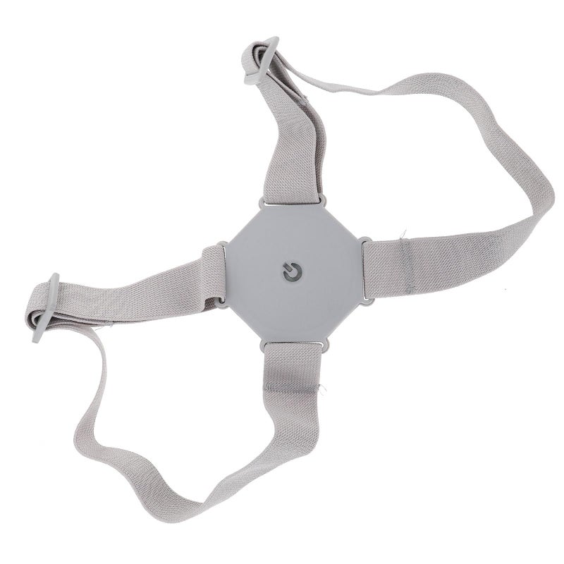 Light Grey Smart Posture Corrector Upper Back Brace with Sensor Vibration Trainer - Image 2