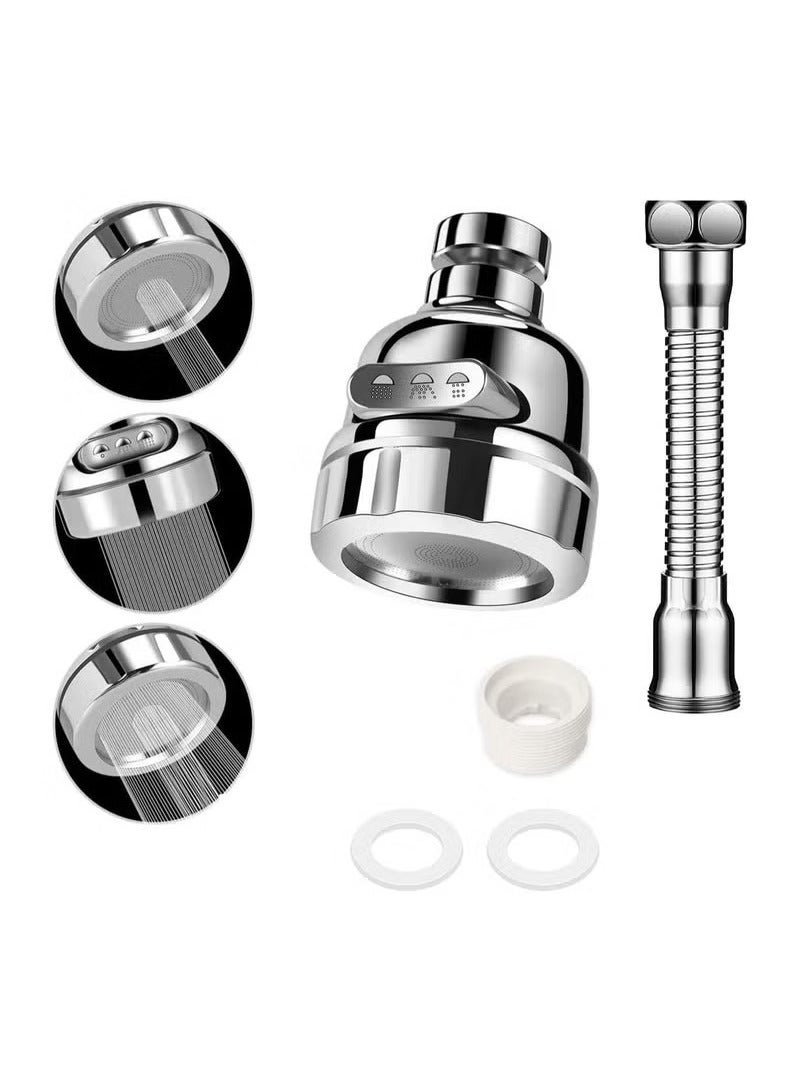 Kitchen Tap Spray Head Tap Aerator 360 Swivel Extender with Hose Anti Splash Sink Tap Water Saving Faucet Sprayer 3 Modes Adjustment Kitchen Bathroom  - Image 1