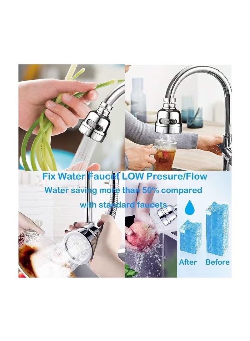 Kitchen Tap Spray Head Tap Aerator 360 Swivel Extender with Hose Anti Splash Sink Tap Water Saving Faucet Sprayer 3 Modes Adjustment Kitchen Bathroom  - Image 5