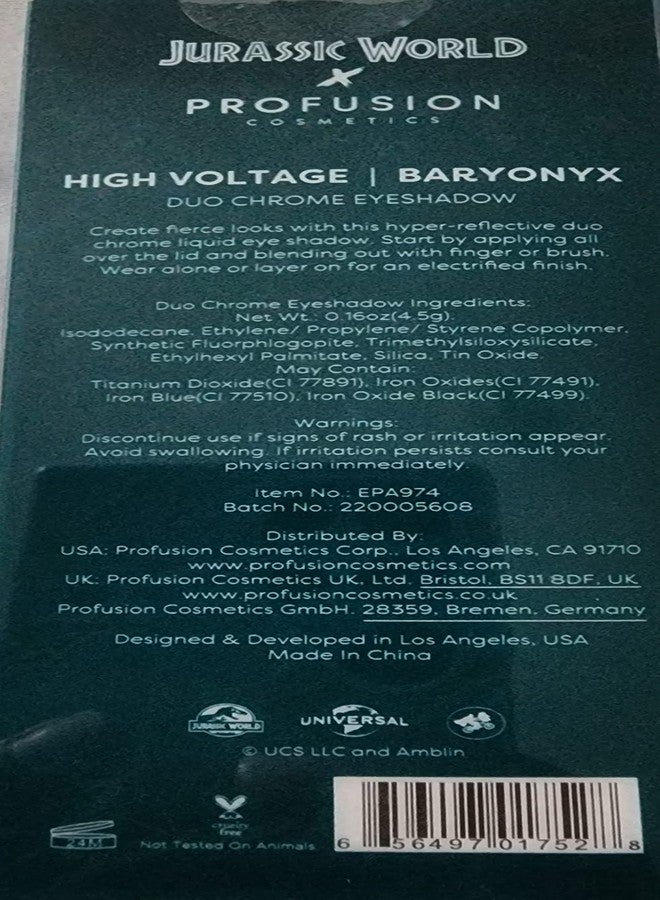 Profusion Cosmetics Jurassic Makeup Collection Duo Chrome Eyeshadow - Image 3