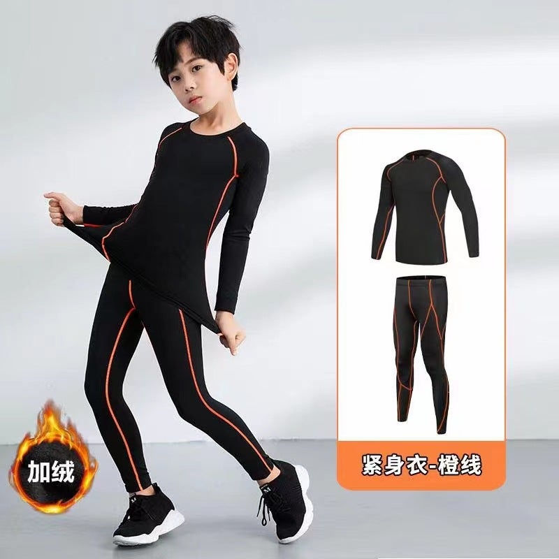 Children'S Tights Training Clothes Boys' Workout Clothes Long-Sleeved Basketball Sports Bottoming Quick-Drying Clothes Football Suit Spring - Image 4