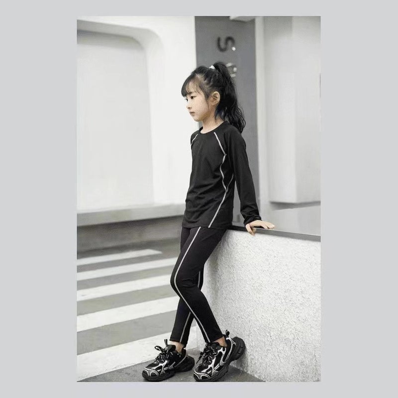 Children'S Tights Training Clothes Boys' Workout Clothes Long-Sleeved Basketball Sports Bottoming Quick-Drying Clothes Football Suit Spring - Image 5